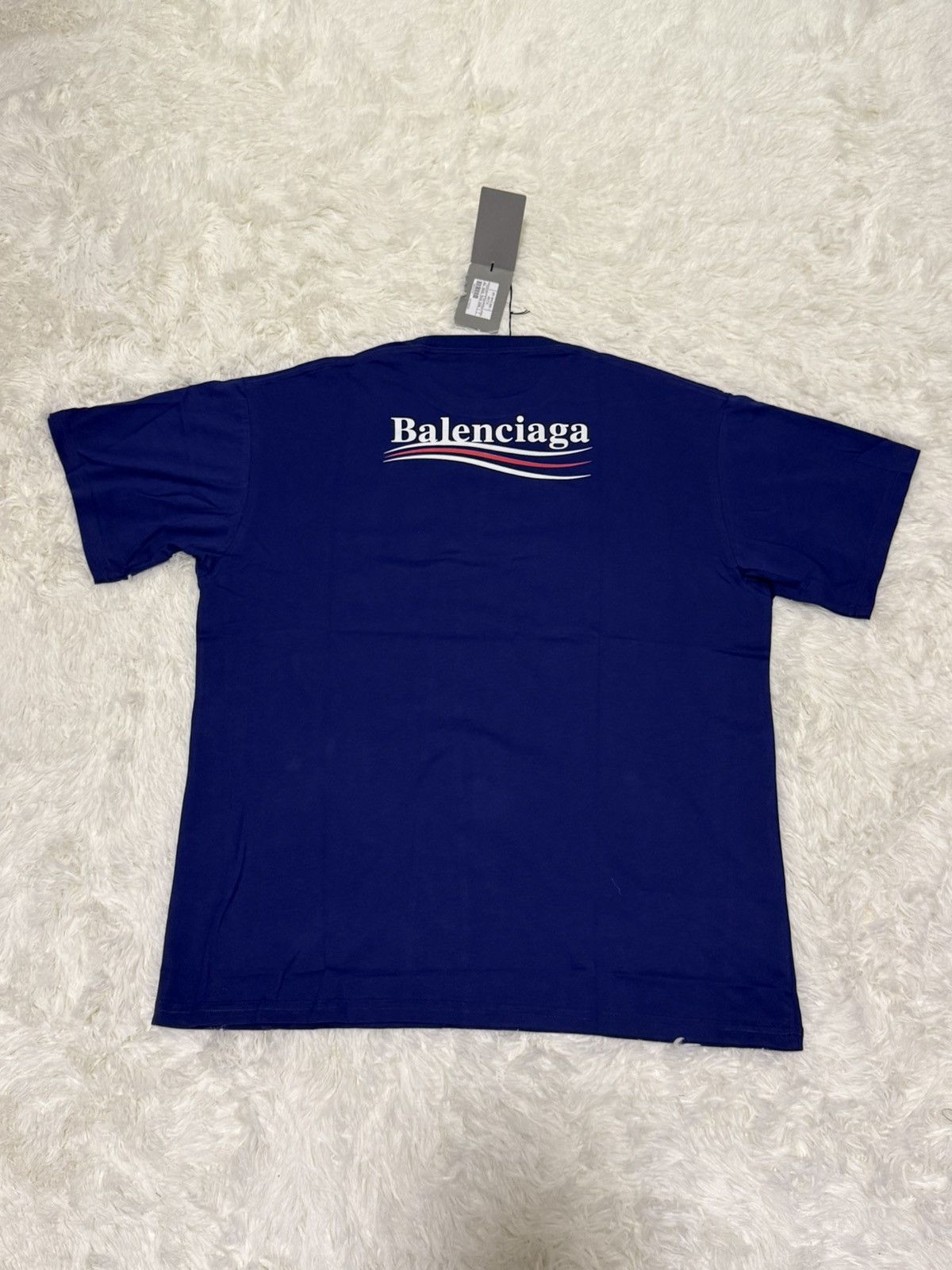 Balenciaga Balenciaga deep blue t shirt Size US L / EU 52-54 / 3 - 3 Thumbnail