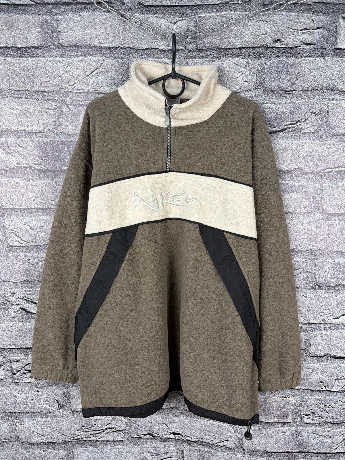 Nike Vintage rare wool sherpa sweater Nike big logo swoosh Size US L / EU 52-54 / 3 - 1 Thumbnail