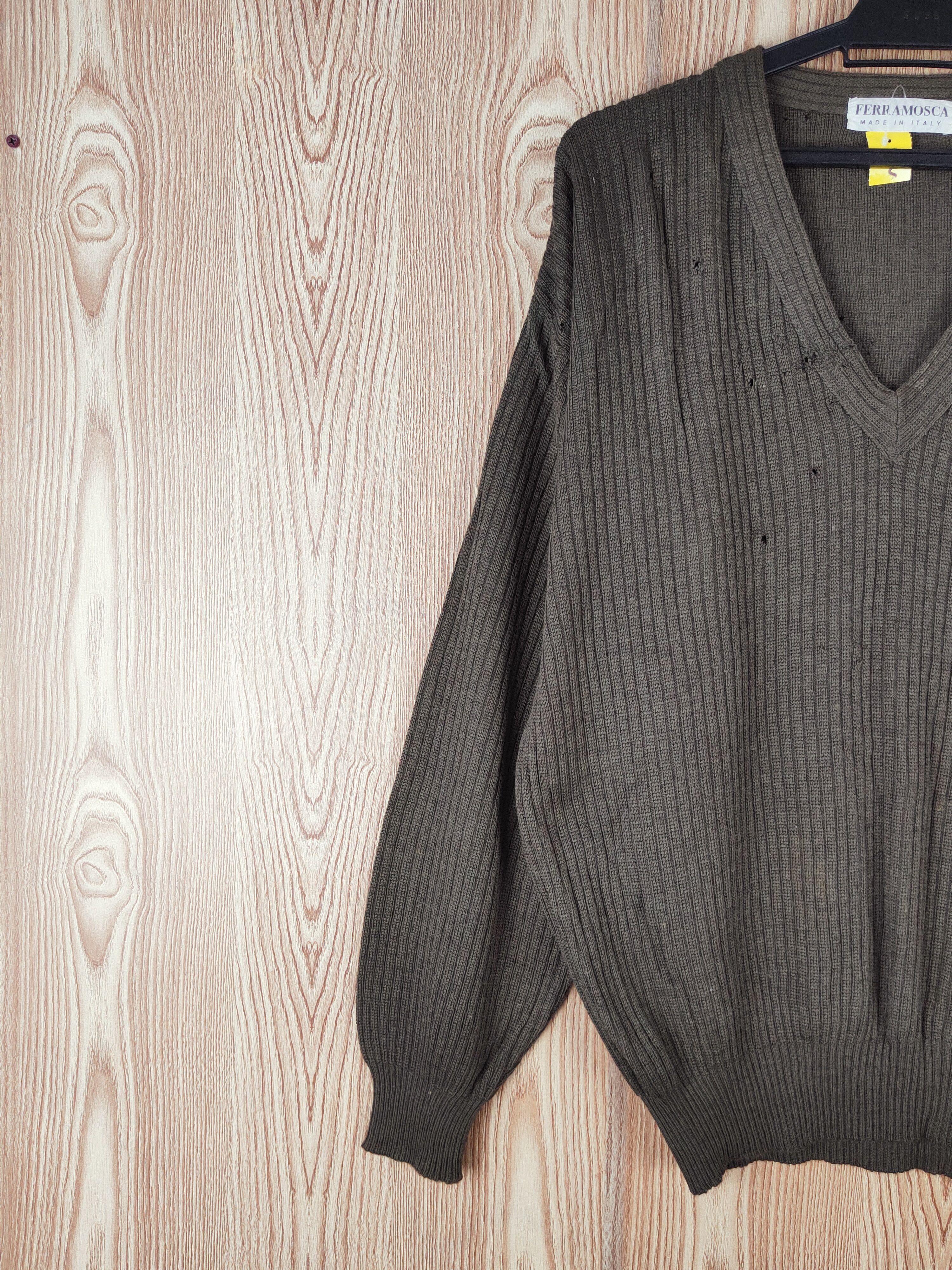 Vintage FerraMosca Italy designer ripped Knitwear Sweatshirts #W030 Size US L / EU 52-54 / 3 - 5 Thumbnail
