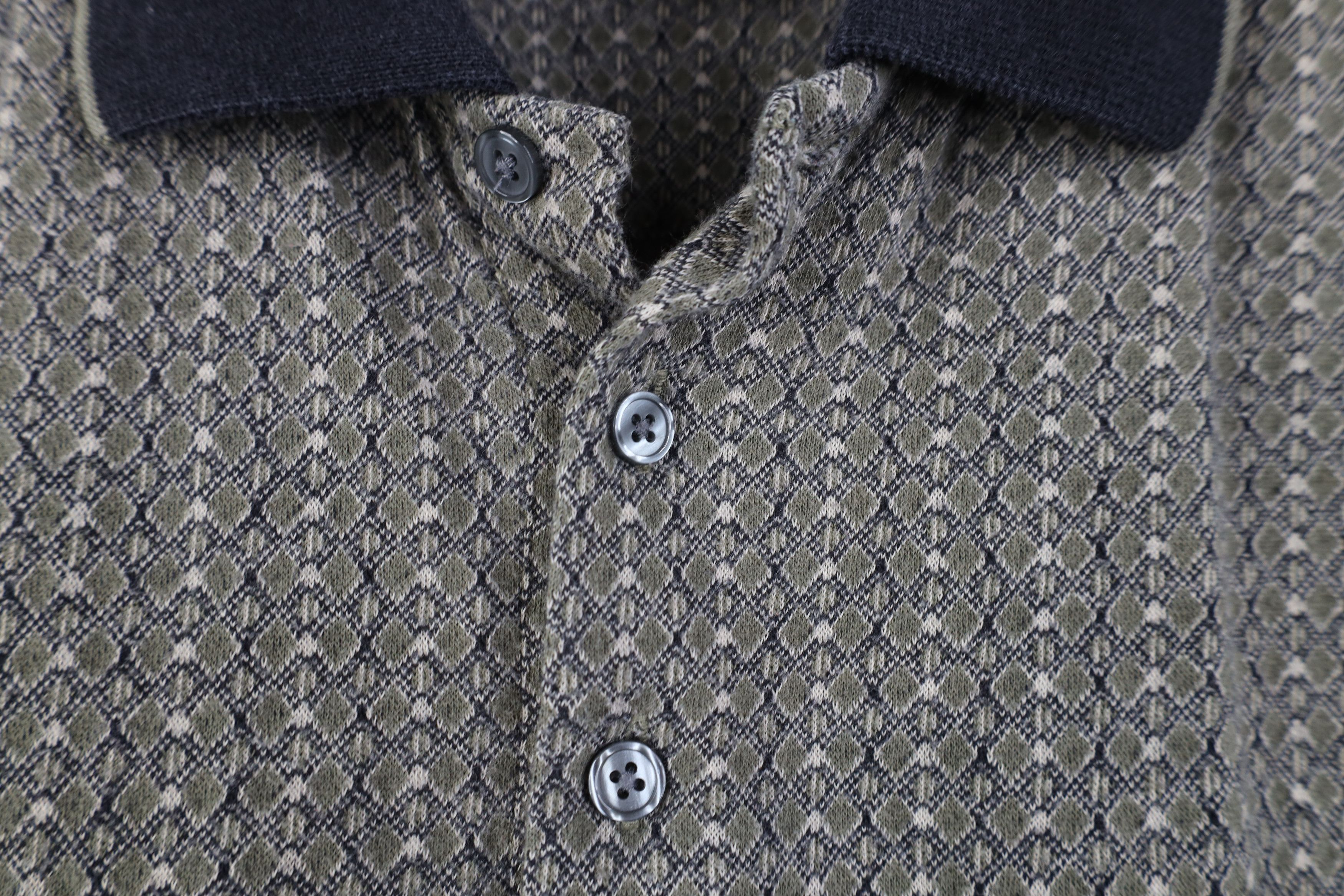 Vintage Vintage 90s Streetwear Diamond Knit Collared Golf Polo Shirt Size US XL / EU 56 / 4 - 4 Thumbnail