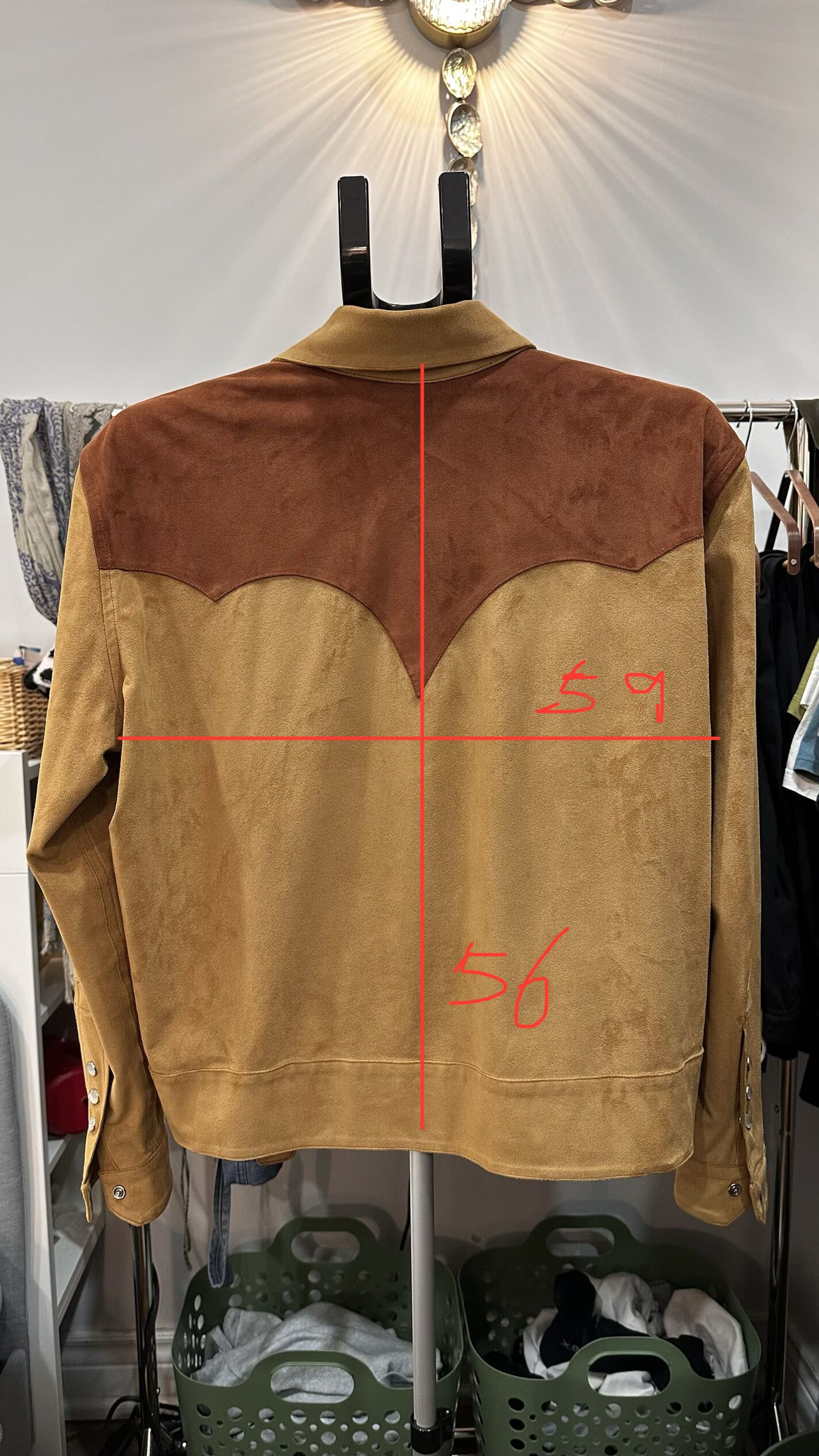 Juntae Kim JunTae Kim Two-Tone Suede Corset Western Jacket - Size M Size US M / EU 48-50 / 2 - 4 Thumbnail