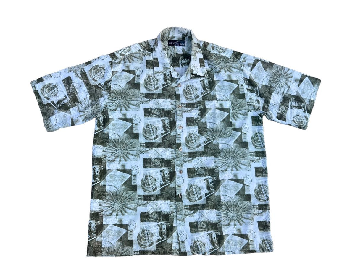 Southpole Vintage 90s SouthPole Benjamin Franklin Dollar Notes Shirt Size US XL / EU 56 / 4 - 1 Thumbnail