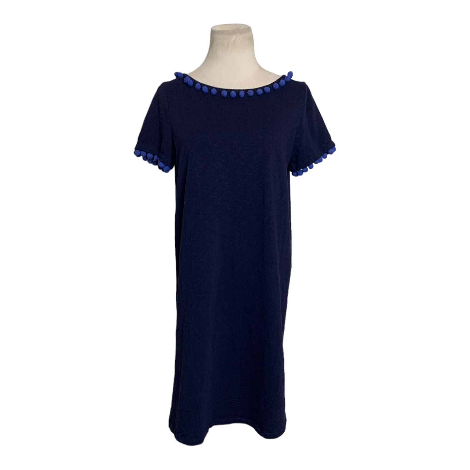 Boden Boden blue short sleeves pom pom mini dress size 8P Size M / US 6-8 / IT 42-44 - 9 Thumbnail