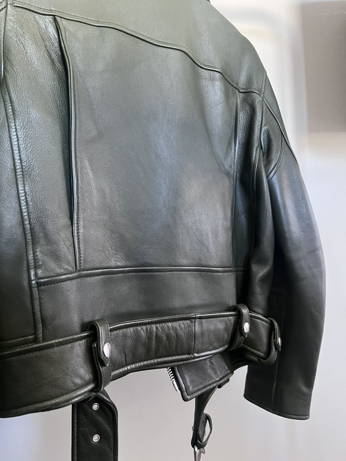 Acne Studios ACNE STUDIOS - Dark Green Moto Biker Jacket Size US S / EU 44-46 / 1 - 11 Thumbnail