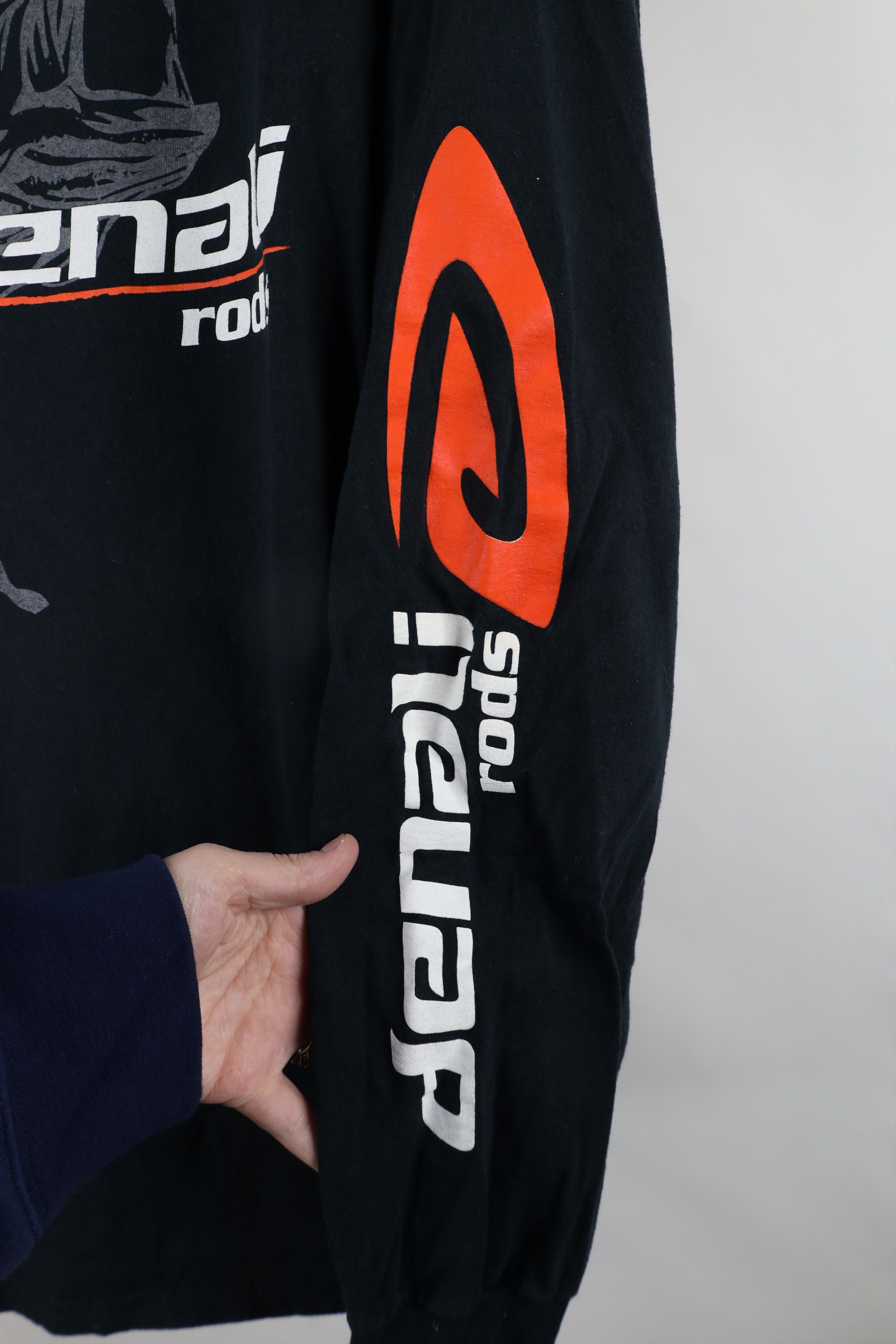 Vintage Vintage Spell Denali Rods Fishing Long Sleeve T-Shirt Black Size US XL / EU 56 / 4 - 8 Thumbnail
