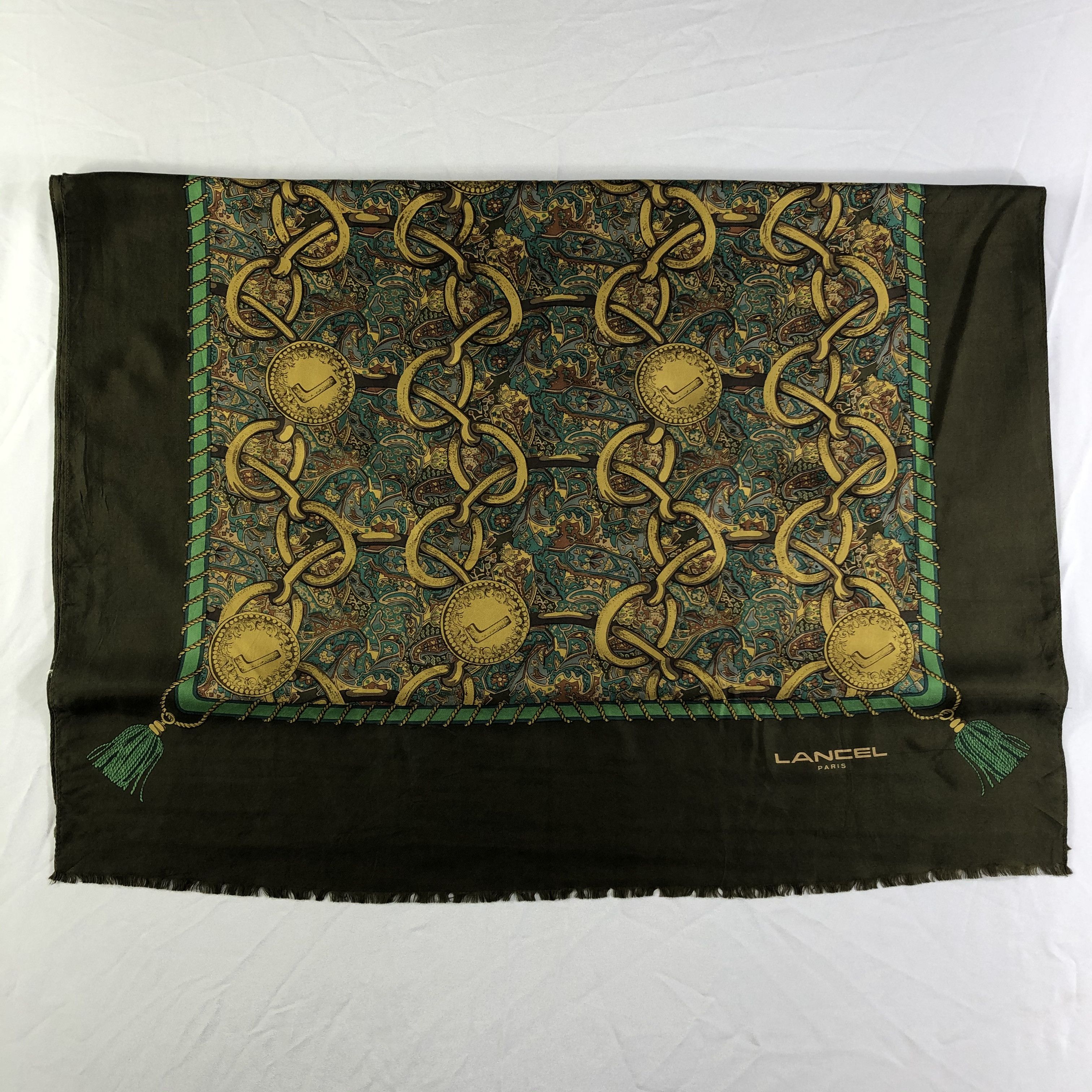 Lancel × Vintage Vintage Lancel Silk Scarf Size ONE SIZE - 2 Thumbnail