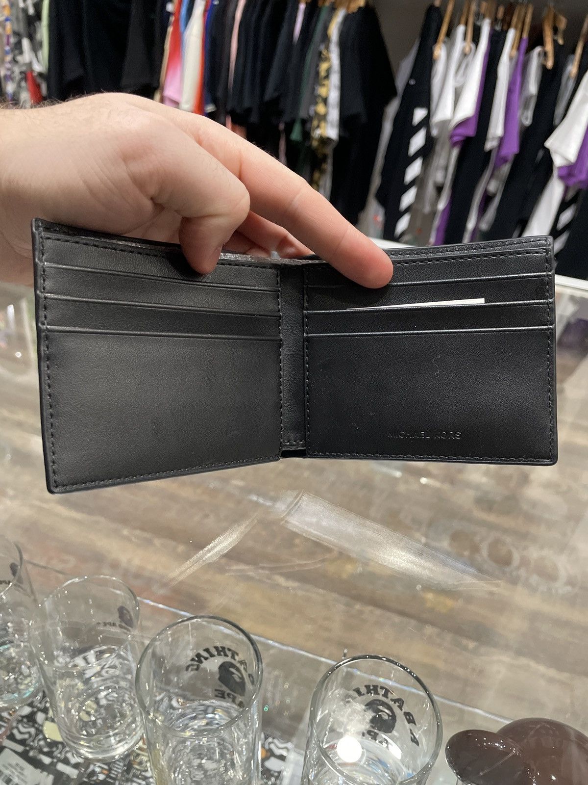 Michael Kors Michael Kors Black Monogram Bi- Fold Wallet Size ONE SIZE - 3 Thumbnail