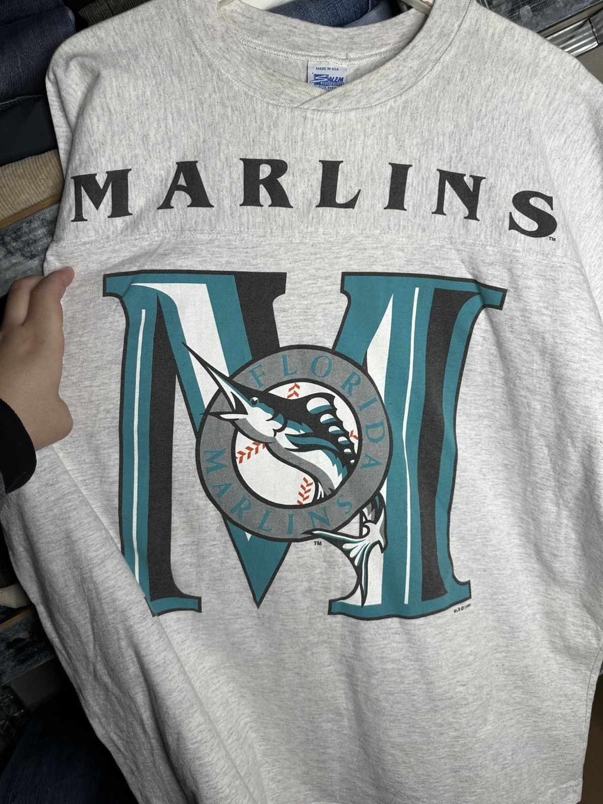 MLB Vintage 1994 Florida Marlins T-Shirt Salem Sportswear USA Size US XXL / EU 58 / 5 - 3 Thumbnail