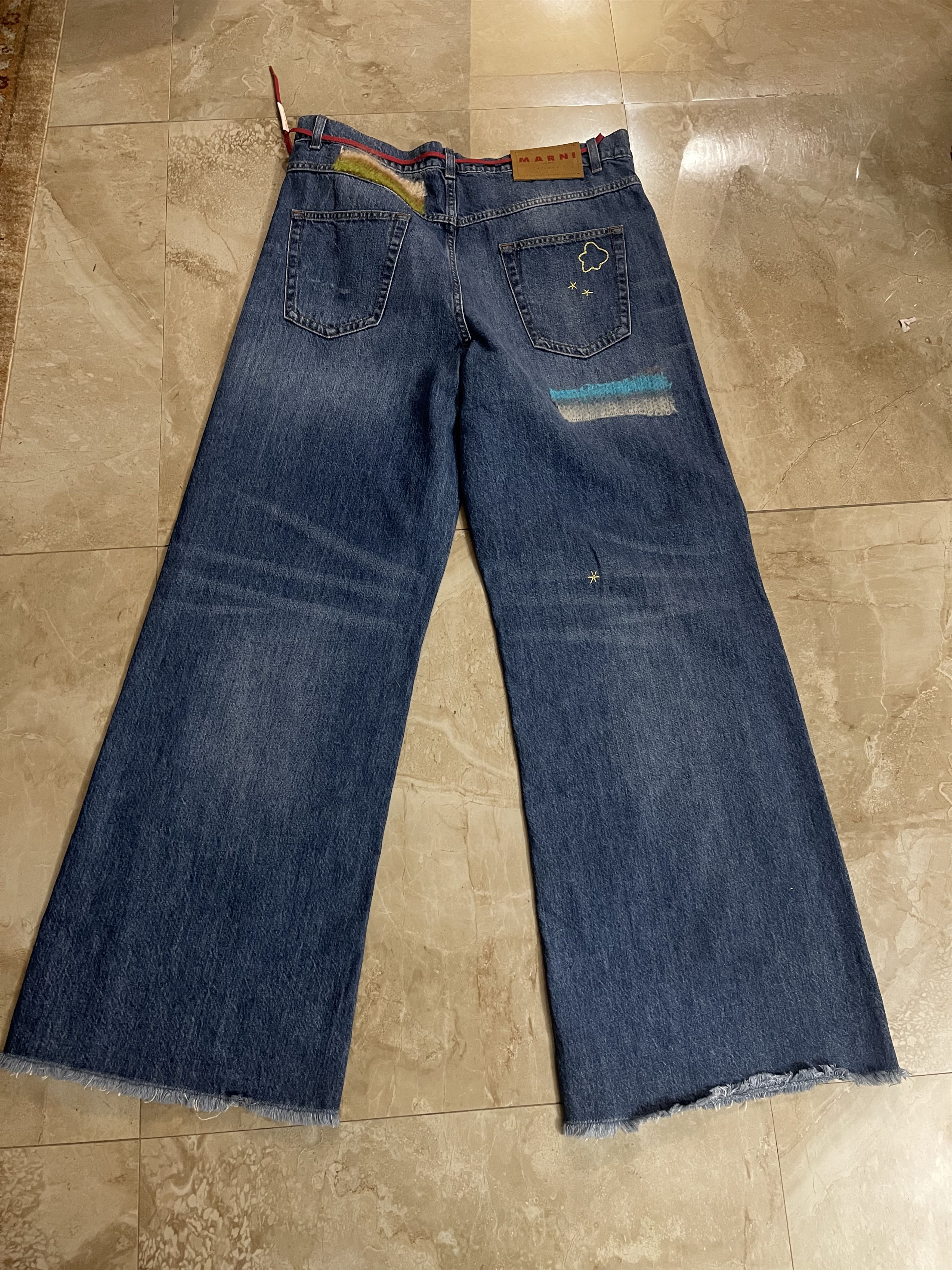 Marni Marni Jeans With Mohair Patches - Iris Blue Size US 34 / EU 50 - 2 Thumbnail