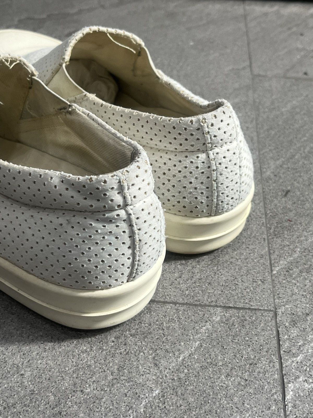 Rick Owens Drkshdw Rick Owens Drkshdw Perforated Cap Toe Slip On Sneakers Size US 8.5 / EU 41-42 - 11 Thumbnail