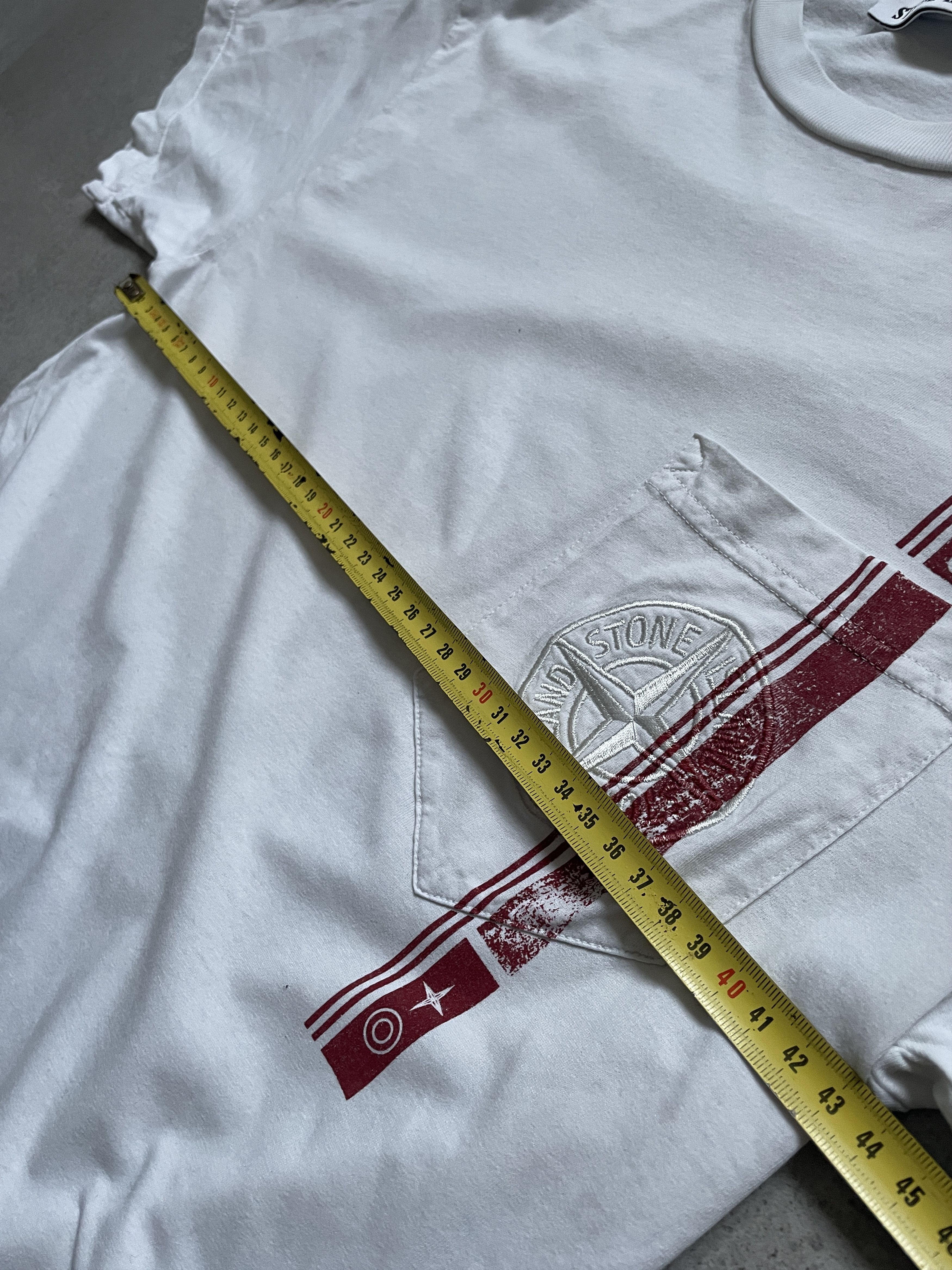 Stone Island STONE ISLAND POCKET TEE LOGO WHITE TEE Size US S / EU 44-46 / 1 - 7 Thumbnail