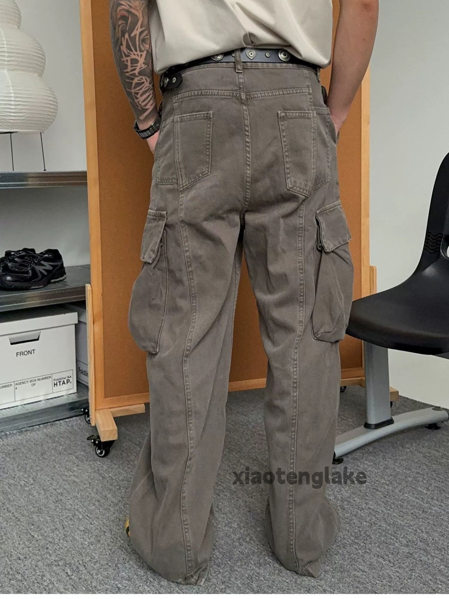Designer × Japanese Brand × Vintage washed faded cleanfit yuppie work carpenter cargo pants Size US 30 / EU 46 - 10 Thumbnail