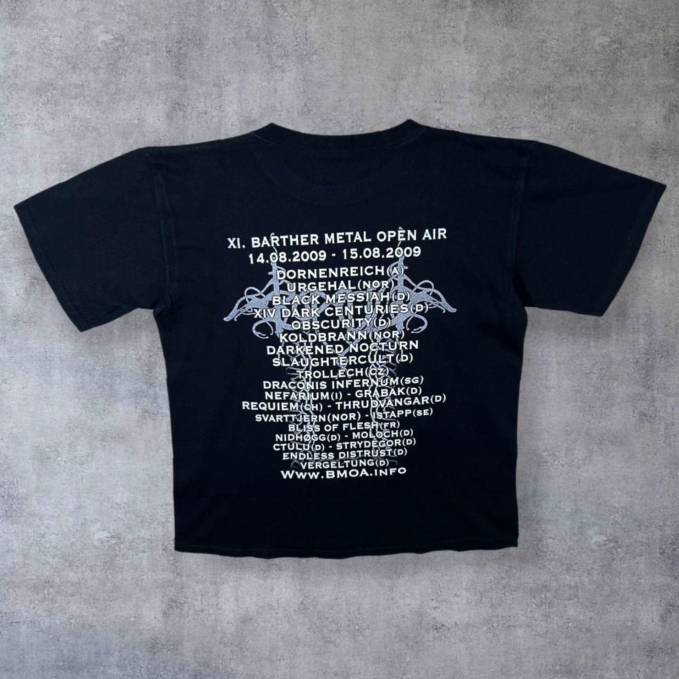 Anvil XI. Barther Metal Open Air 2009 Heavy Metal Band Festival Lineup T-Shirt Medium Black Anvil Logo Graphic front back Shirt Mens M Concert 90s? Size US M / EU 48-50 / 2 - 2 Thumbnail