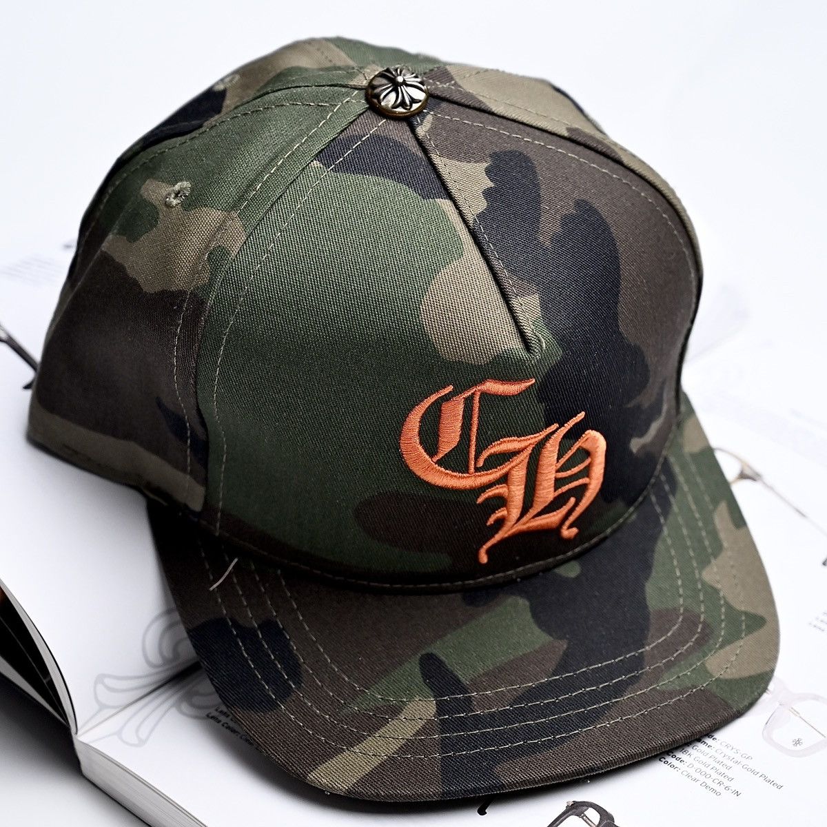 Chrome Hearts CHROME HEARTS LEATHER PATCH BASEBALL CAP CAMO Size ONE SIZE - 2 Thumbnail