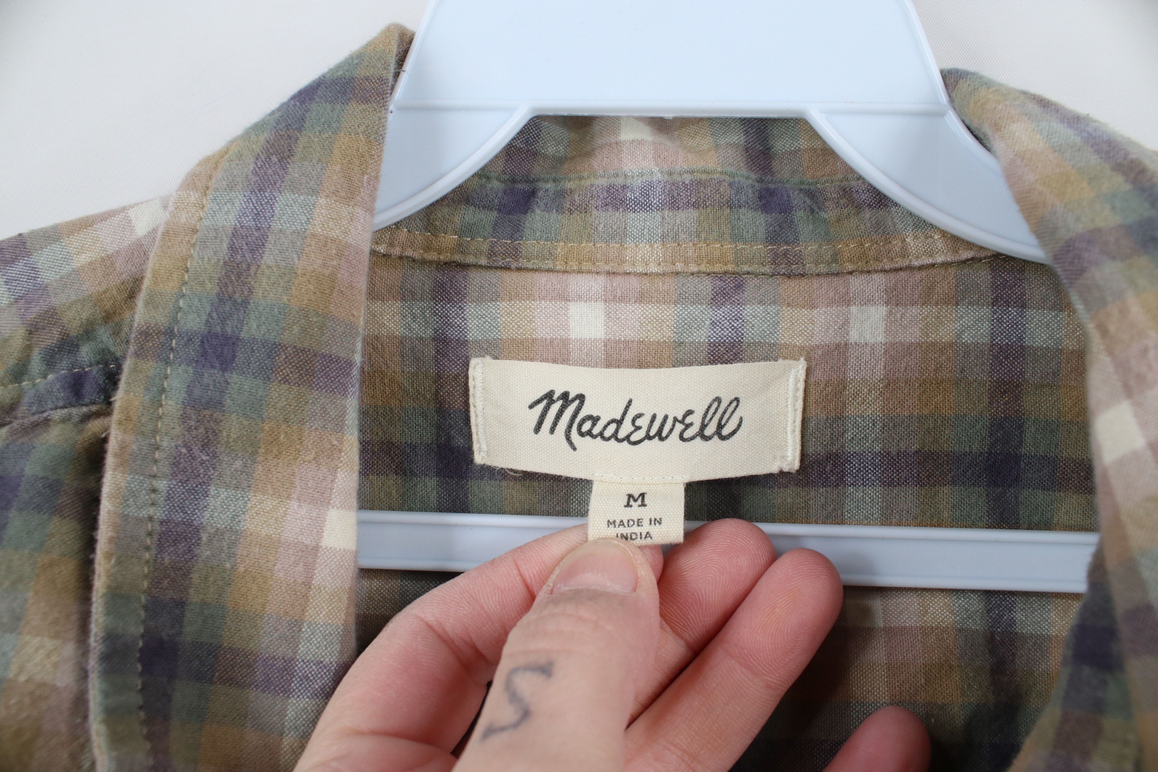 Madewell × Vintage Madewell Faded Brushed Flannel Boxy Fit Button Shirt Plaid Size US M / EU 48-50 / 2 - 6 Thumbnail