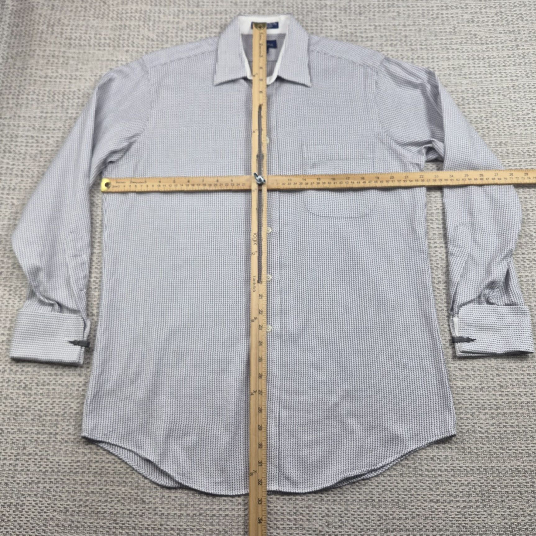 Vintage Paul Fredrick Shirt Mens 15.5 33 Regular Fit Button Up French Cuff Dress Shirt Size 42R - 7 Thumbnail