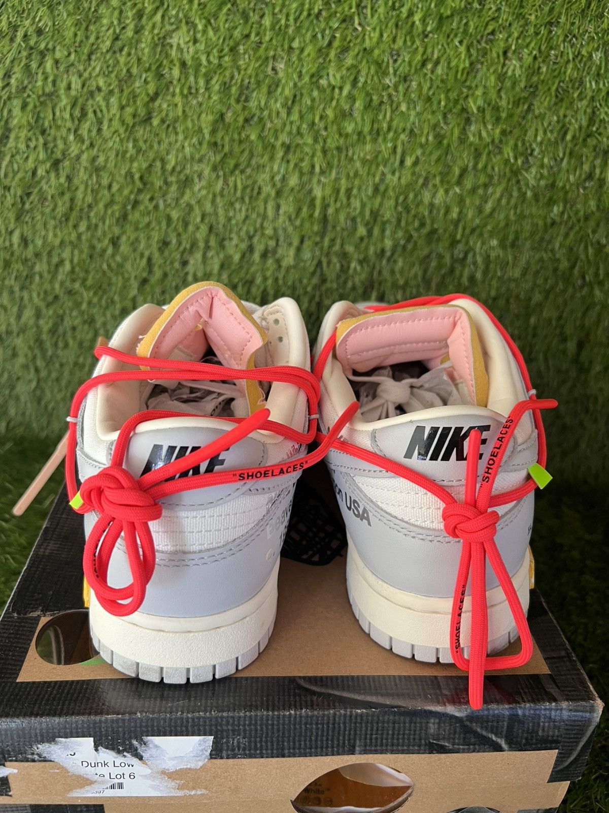 Nike × Off-White Nike Dunk Low Off-White Lot 6 Size US 9.5 / EU 42-43 - 9 Thumbnail
