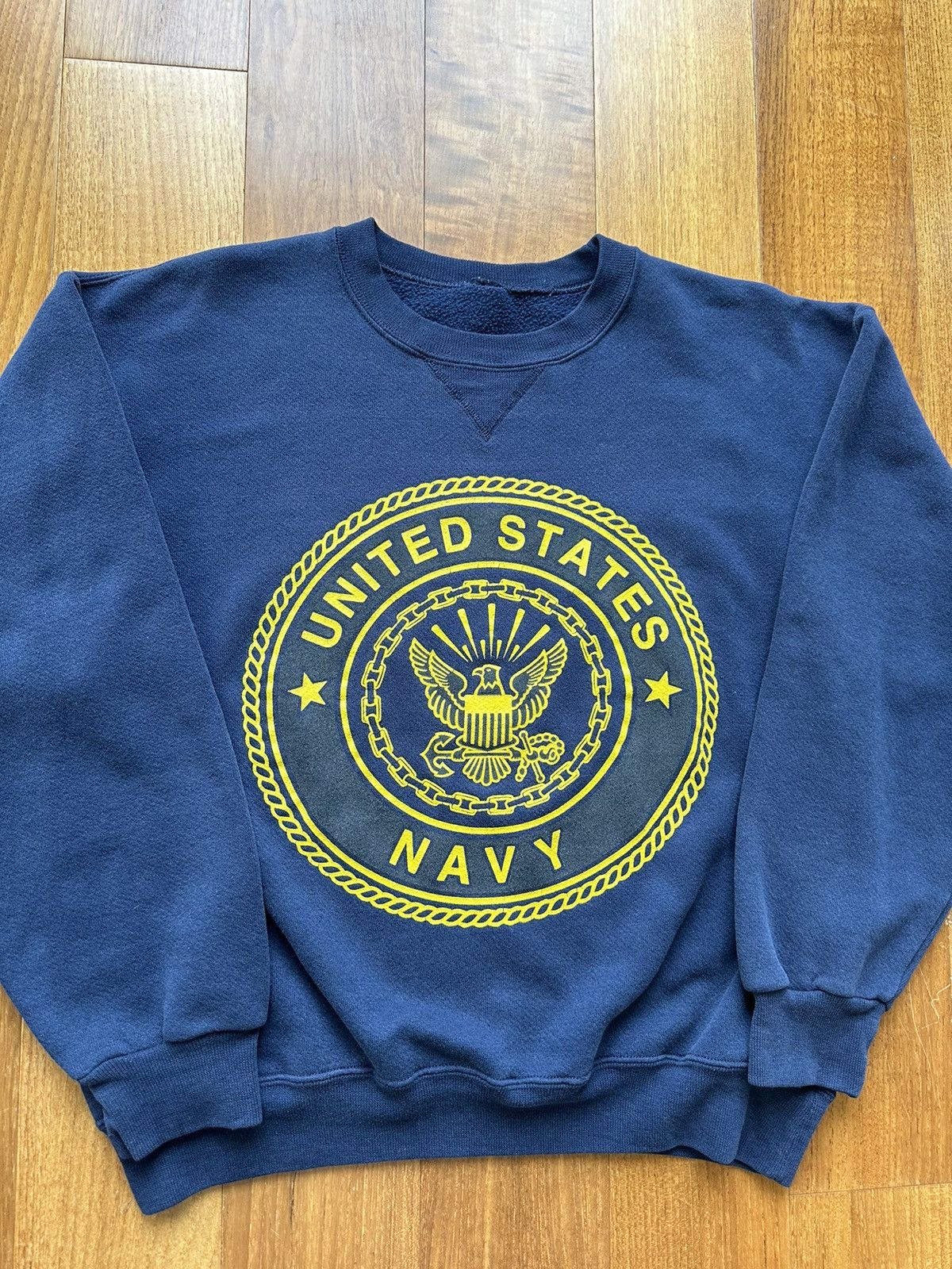 Vintage Vintage 90s United States Navy USN Sweatshirt Army Military Size US S / EU 44-46 / 1 - 3 Thumbnail