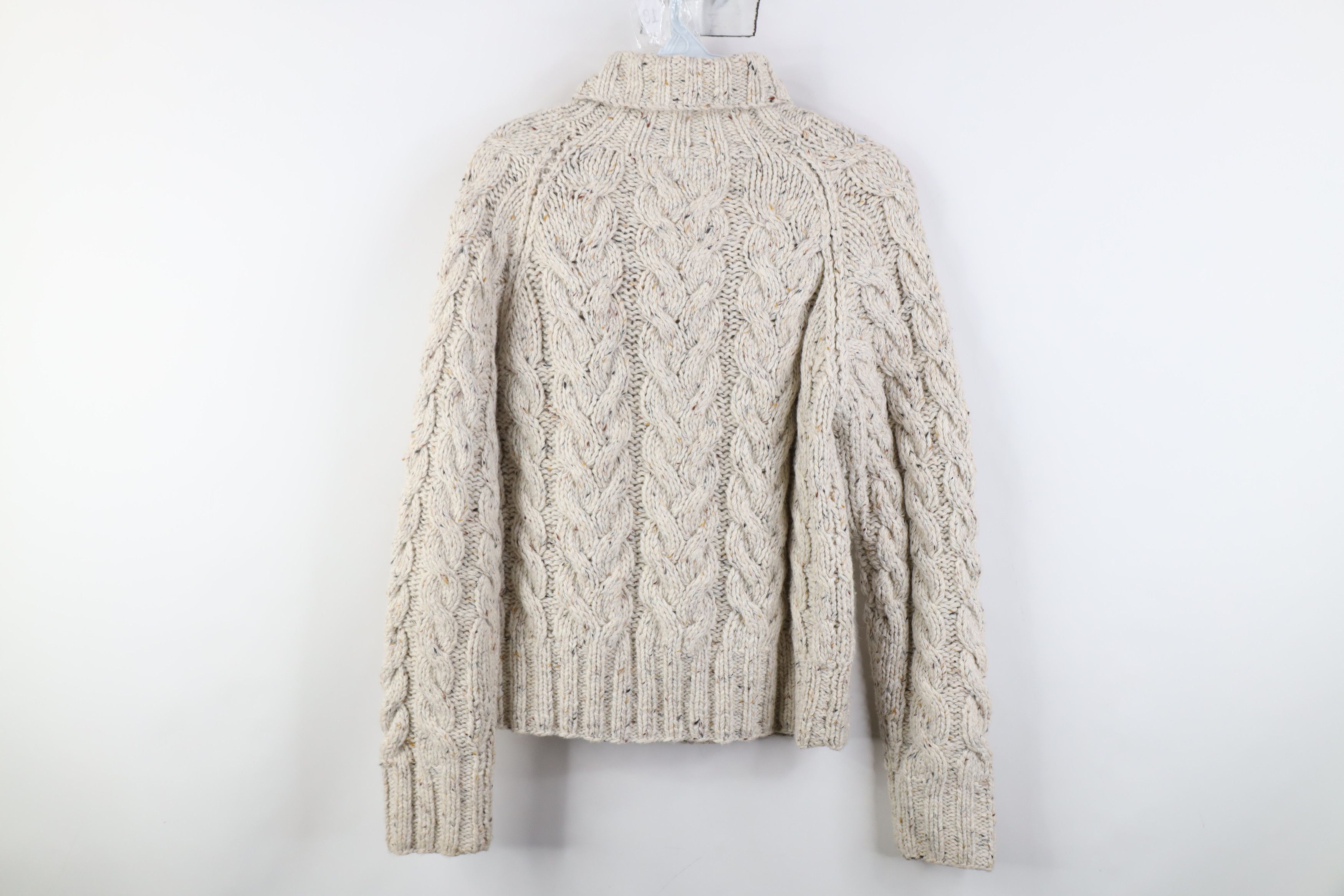 Vintage Vintage 90s Wool Blend Chunky Fisherman Turtleneck Sweater Size S / US 4 / IT 40 - 7 Thumbnail