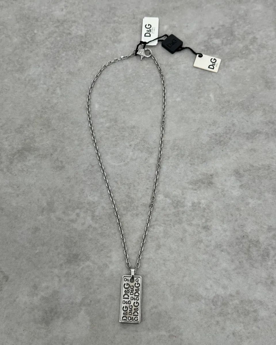 Dolce & Gabbana Dolce & Gabbana Silver Dogtag Necklace Size ONE SIZE - 3 Thumbnail