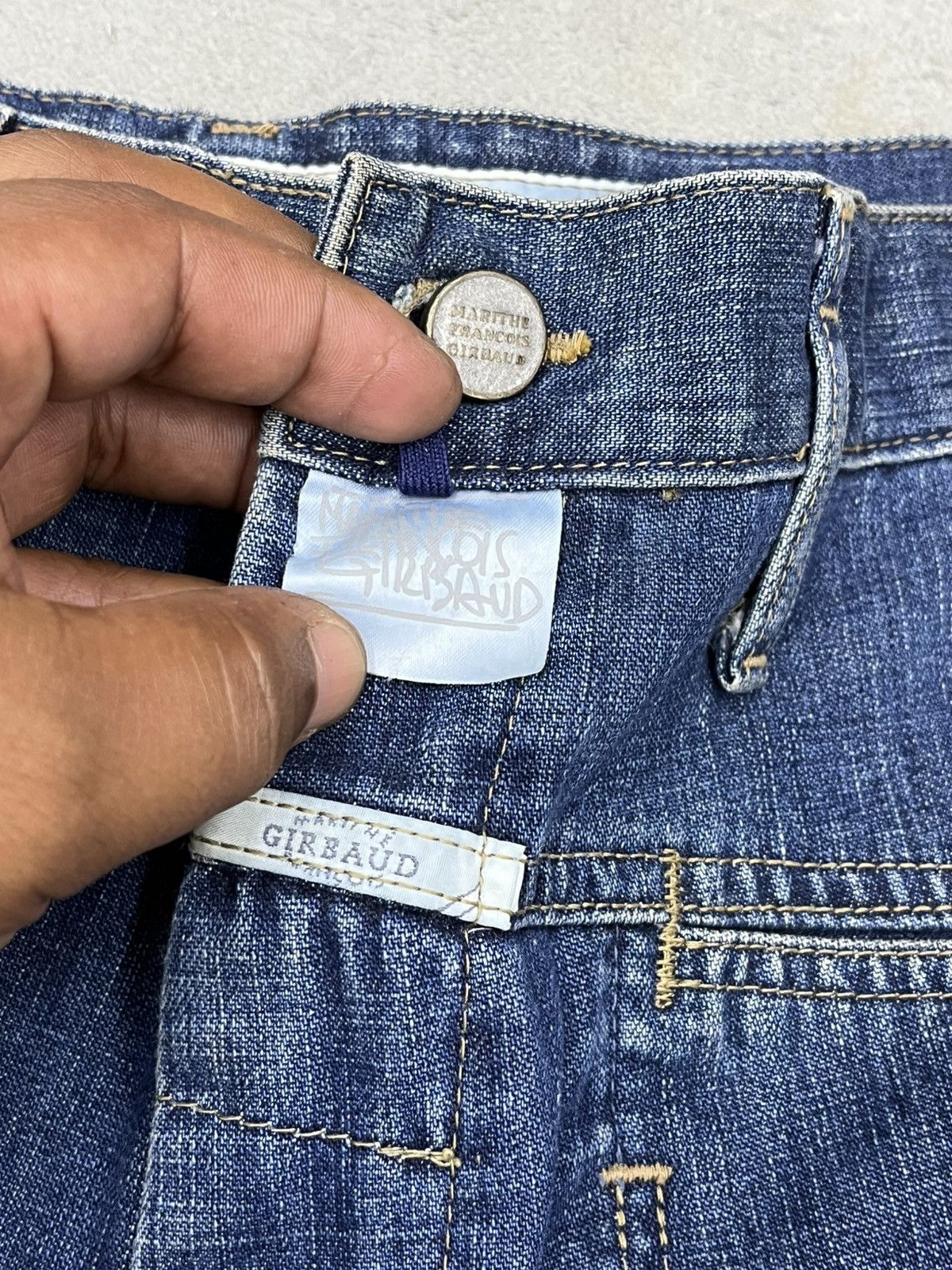 Marithe + Francois Girbaud 🔥MARITHE & FRANCOIS GIRBAUD BACKWARDS PATTERN BAGGY JEANS Size US 31 - 10 Thumbnail