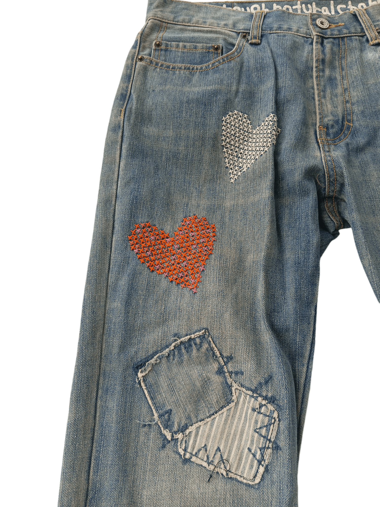 Japanese Brand japanese brands rough union made sashiko love Size US 31 - 6 Thumbnail