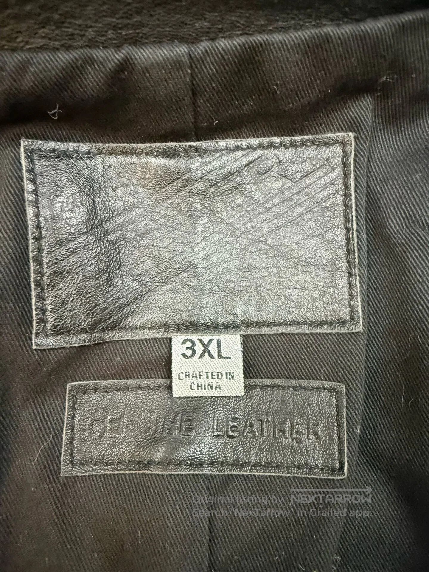 VINNY's Vintage Double-Breasted Leather Coat. Size US XXL / EU 58 / 5 - 4 Thumbnail