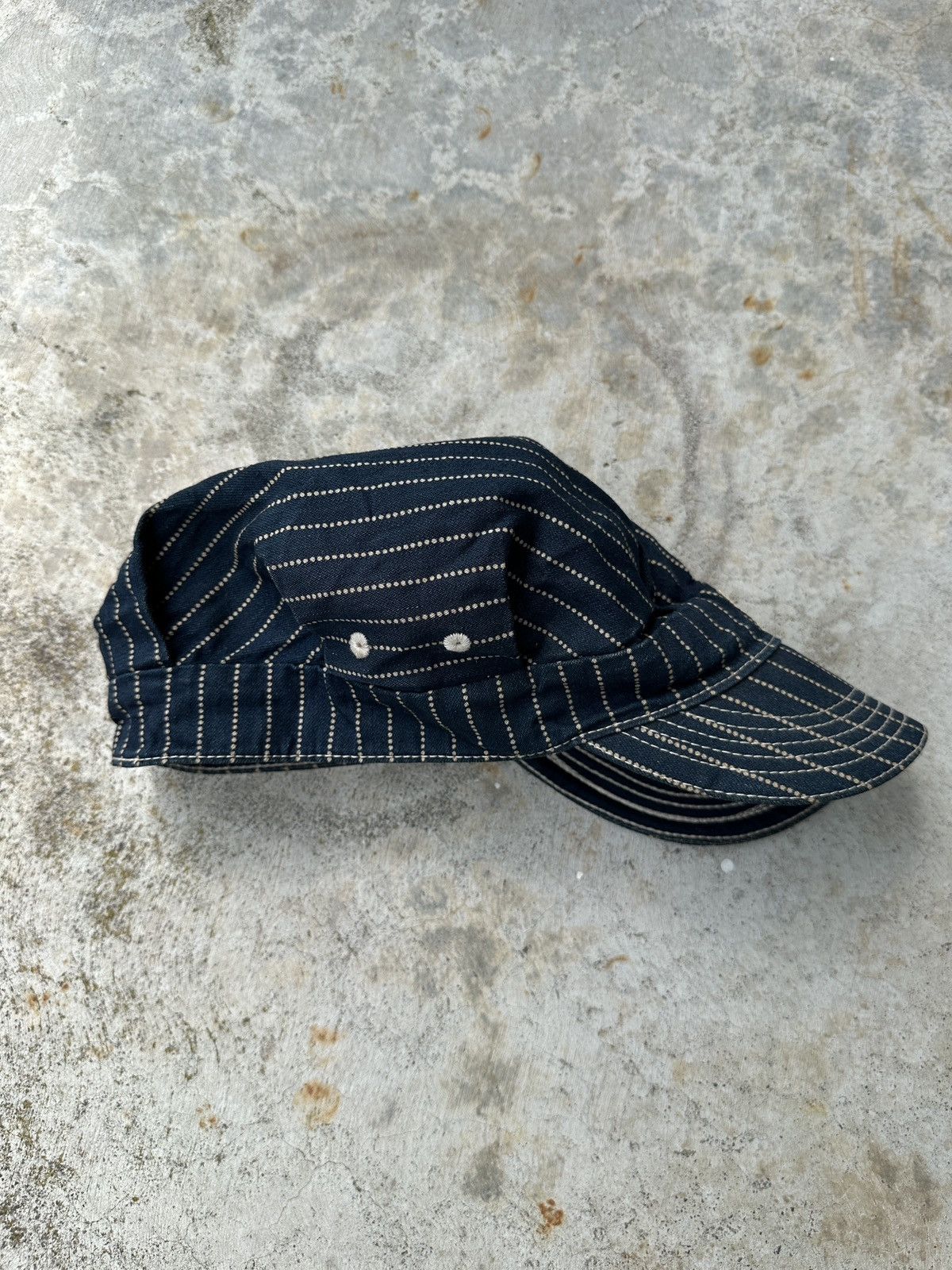 Sugar Cane Union Stifel Striped Newboys wabash conductor kountry cap Size ONE SIZE - 13 Thumbnail