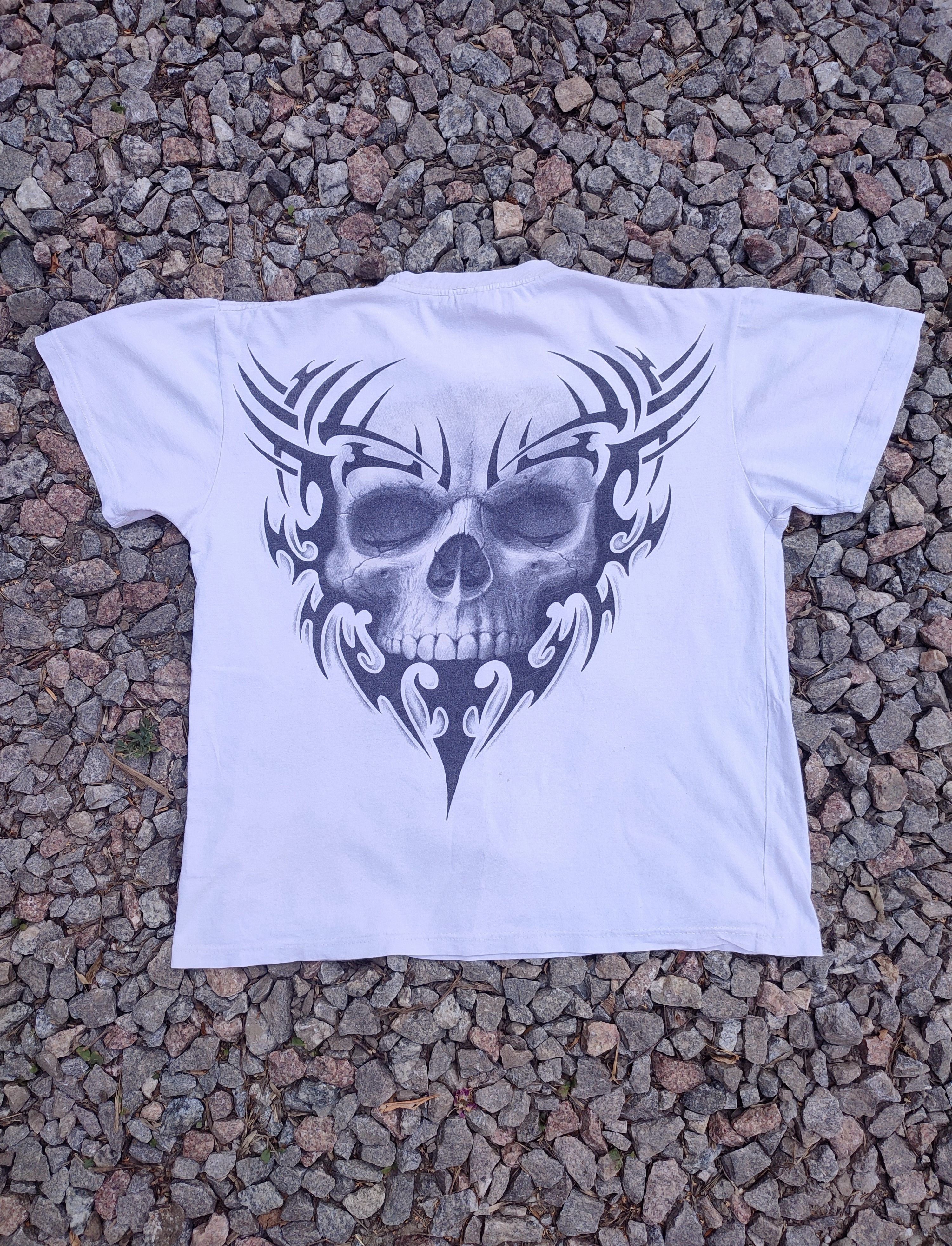 Affliction 💀Vintage Skull tattoo spiral metal t-shirt Size US M / EU 48-50 / 2 - 7 Thumbnail