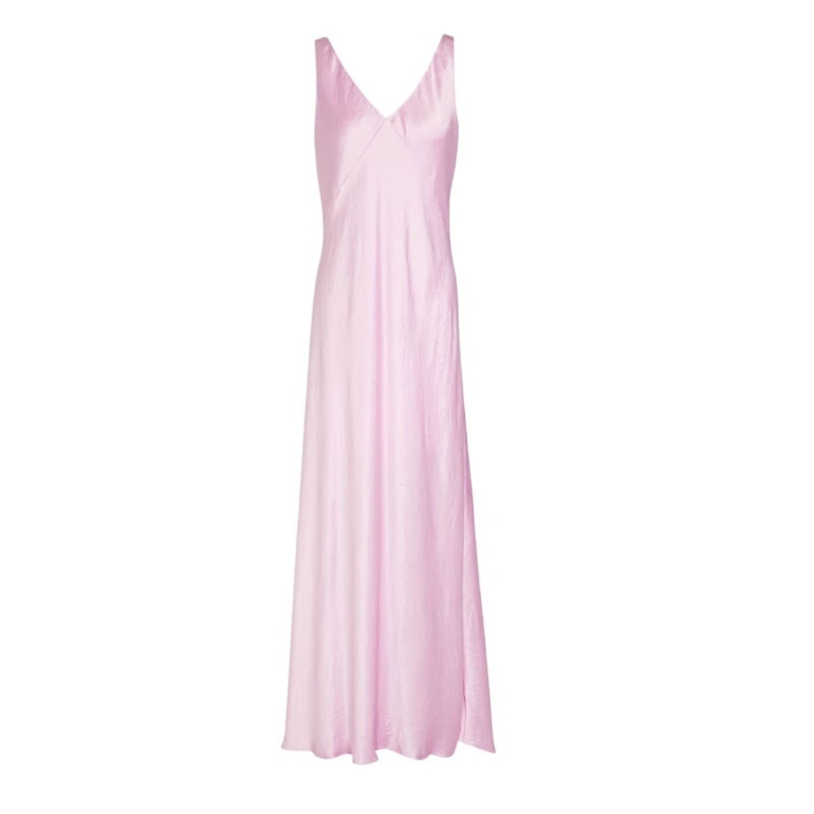 Vince VINCE Crinkled satin maxi dress Lilac Size L / US 10 / IT 46 - 1 Thumbnail