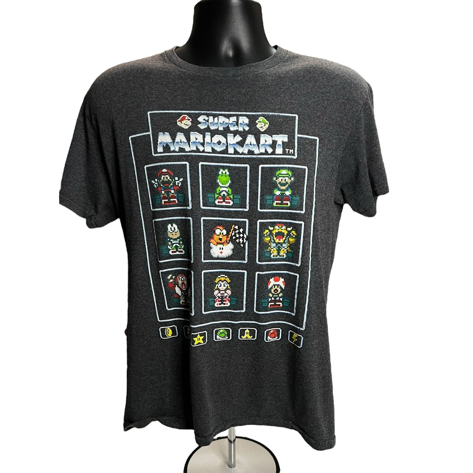 Nintendo Super Mario Kart Super Nintendo T-Shirt Medium Dark Gray Size US M / EU 48-50 / 2 - 1 Thumbnail