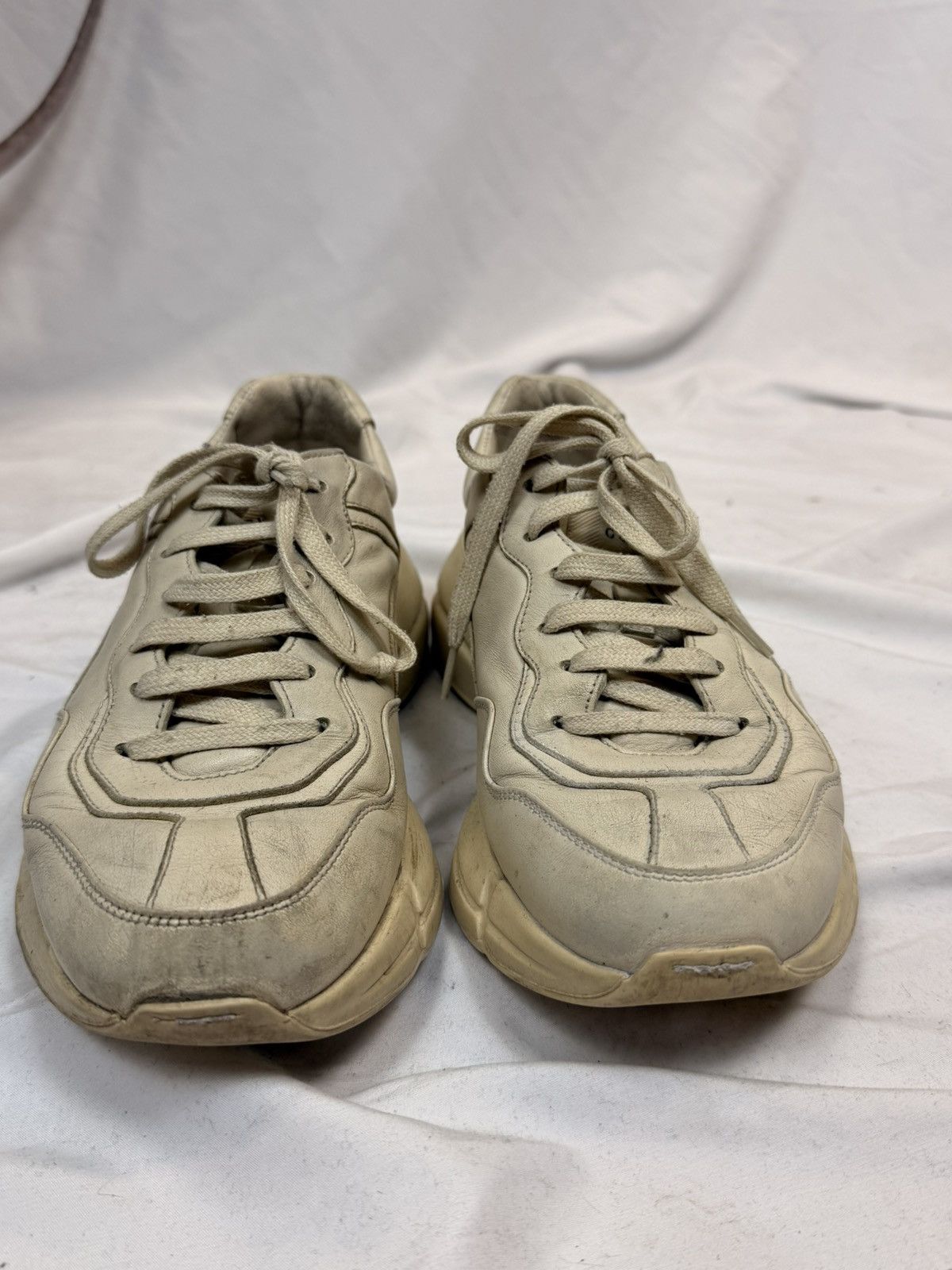 Gucci Gucci Rhyton Leather Sneakers Ivory Off-White Dad Shoes Size US 6.5 / IT 36.5 - 2 Thumbnail