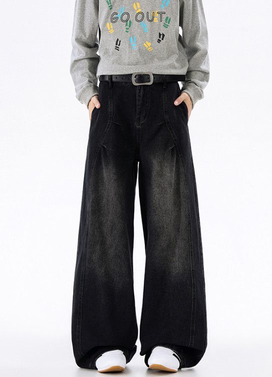 Japanese Brand American retro high street wide-leg distressed jeans Size US 32 / EU 48 - 1 Thumbnail