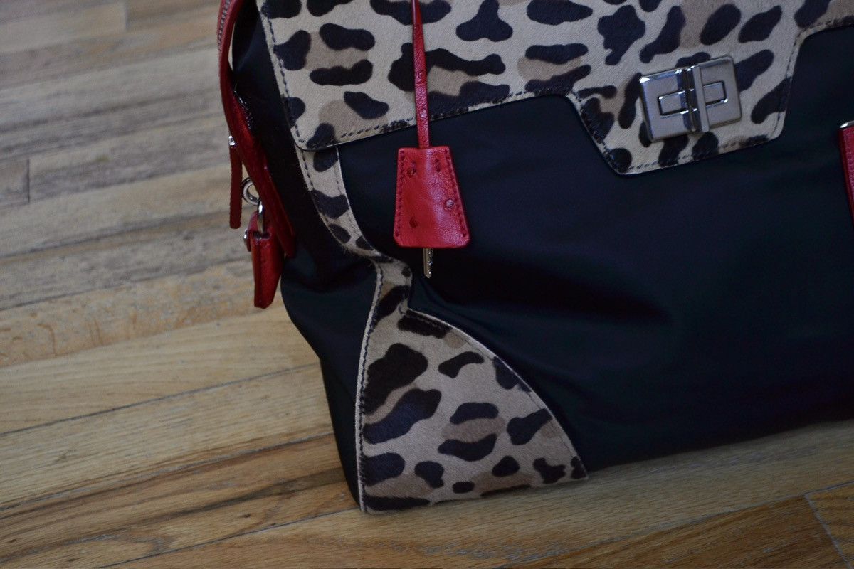 Prada Pre-Fall 2015 Tessuto Leopard Pony Hair Top Handle Satchel Size ONE SIZE - 4 Thumbnail