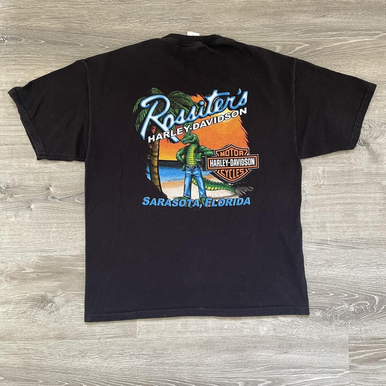 Harley Davidson × Vintage Vintage Y2K 90's Harley Davidson Gator Beach Graphic Tee Size US XL / EU 56 / 4 - 1 Thumbnail