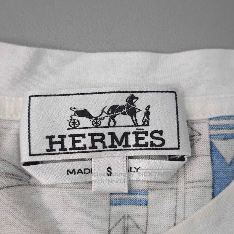 Hermes Hermes White All-over Print Short Sleeve Size S / US 4 / IT 40 - 5 Thumbnail