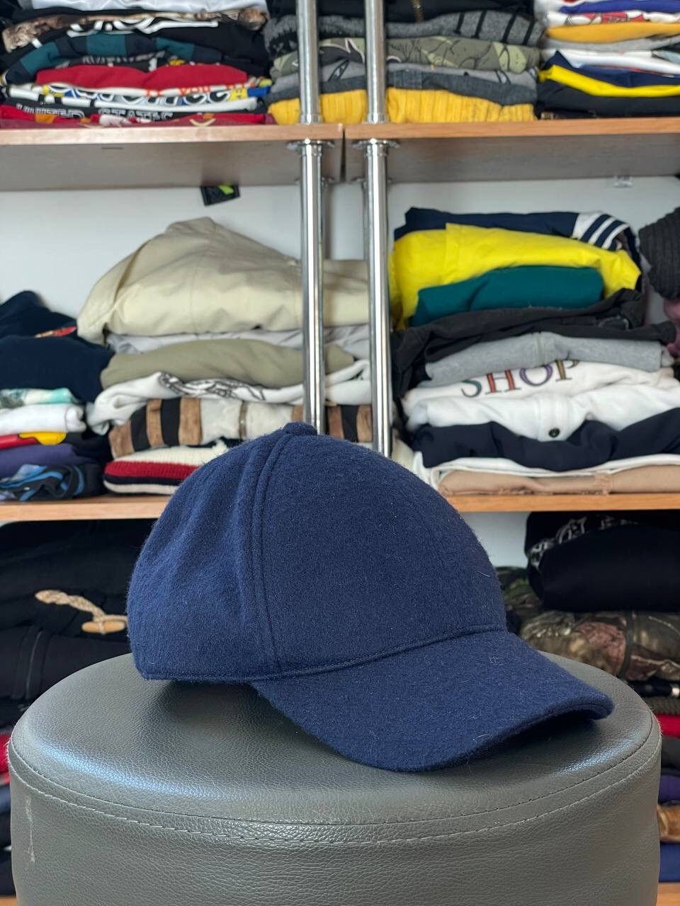 Mulberry Mulberry Wool Luxury Navy Hype Hat Cap Size ONE SIZE - 1 Thumbnail