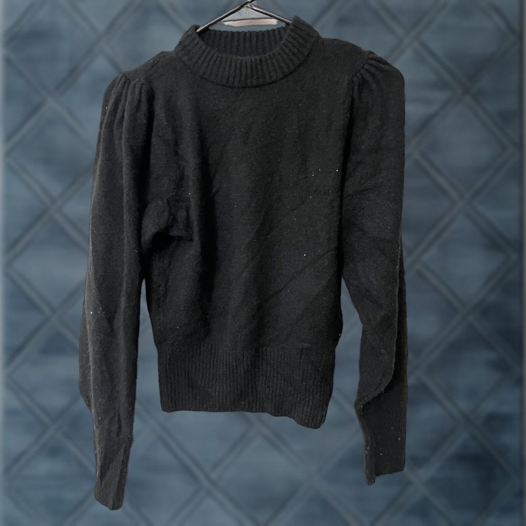 H&M H&M Womens Pullover Sweater Black Long Sleeve Crew Neck XS Acrylic Blend Polyester Knit Heathered Pullover Sweater Womens XS Black 90s? Size XS / US 0-2 / IT 36-38 - 1 Thumbnail