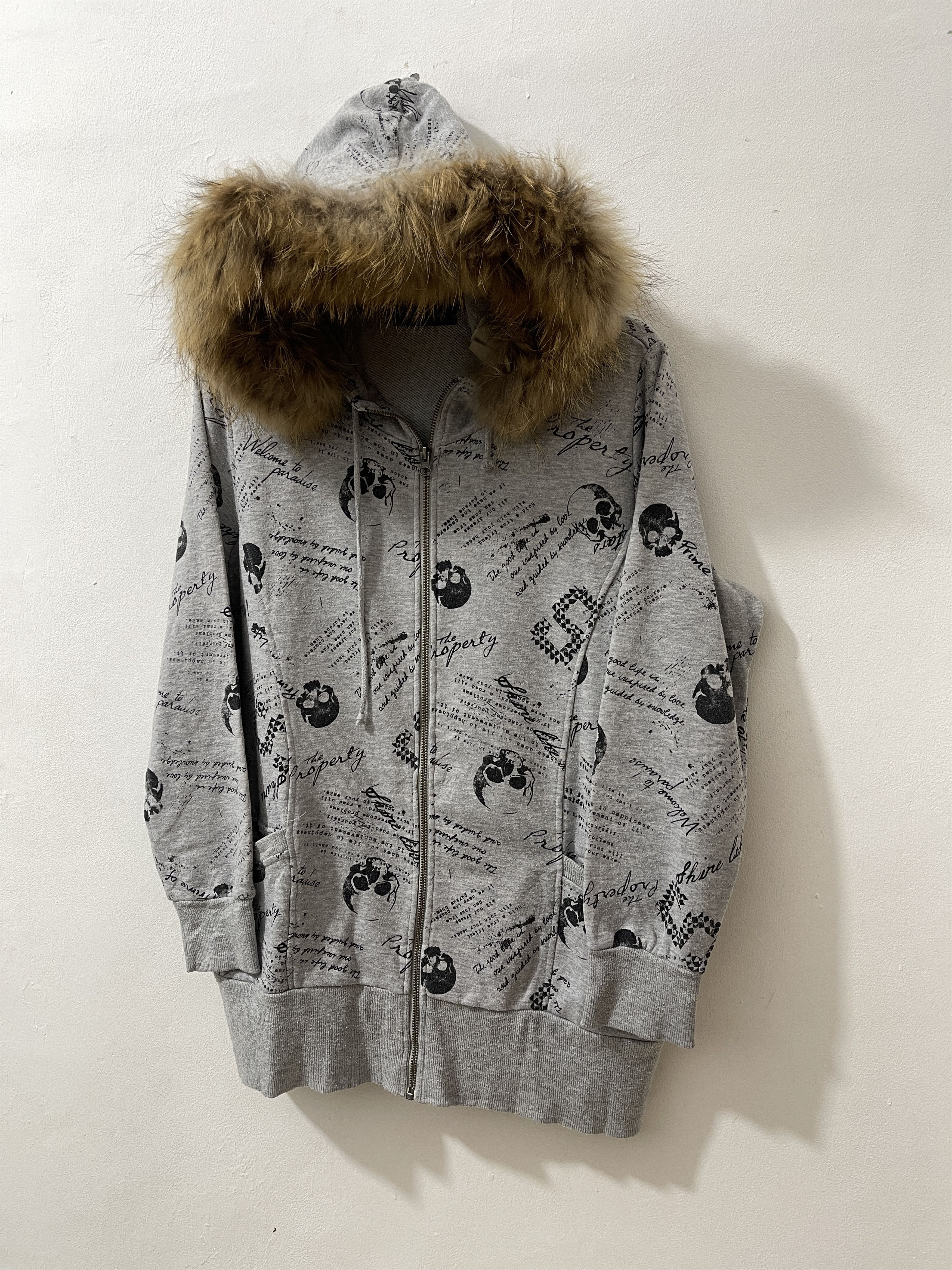 Japanese Brand 2000s Ecrire Japan Archive Punk Fur Vkei Poem Hoodie Size US L / EU 52-54 / 3 - 2 Thumbnail