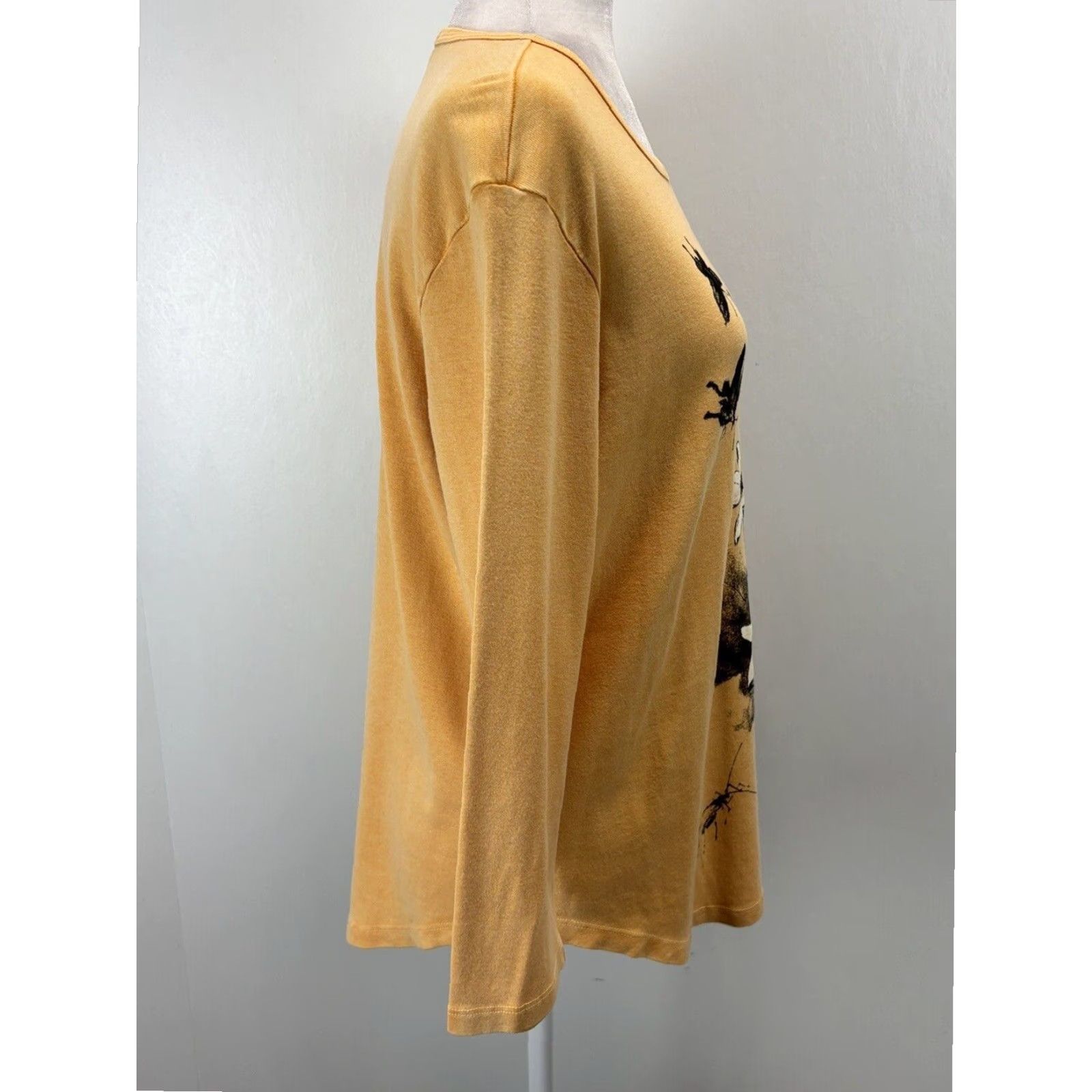 Vintage Jess & Jane Women's Casual Asian Top Shirt Yellow Medium Made USA Size M / US 6-8 / IT 42-44 - 4 Thumbnail