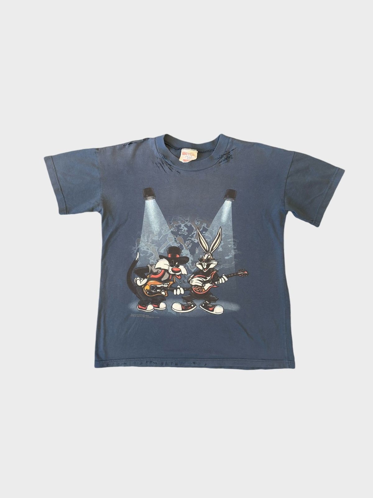Vintage × Warner Bros 1990s Distressed Vintage Looney Tunes Rock Band T-shirt Size US S / EU 44-46 / 1 - 1 Thumbnail