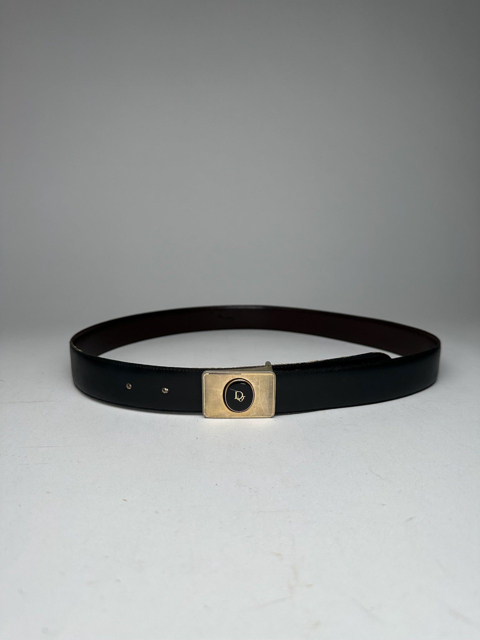 Dior Vintage Leather belt black Size ONE SIZE - 1 Thumbnail