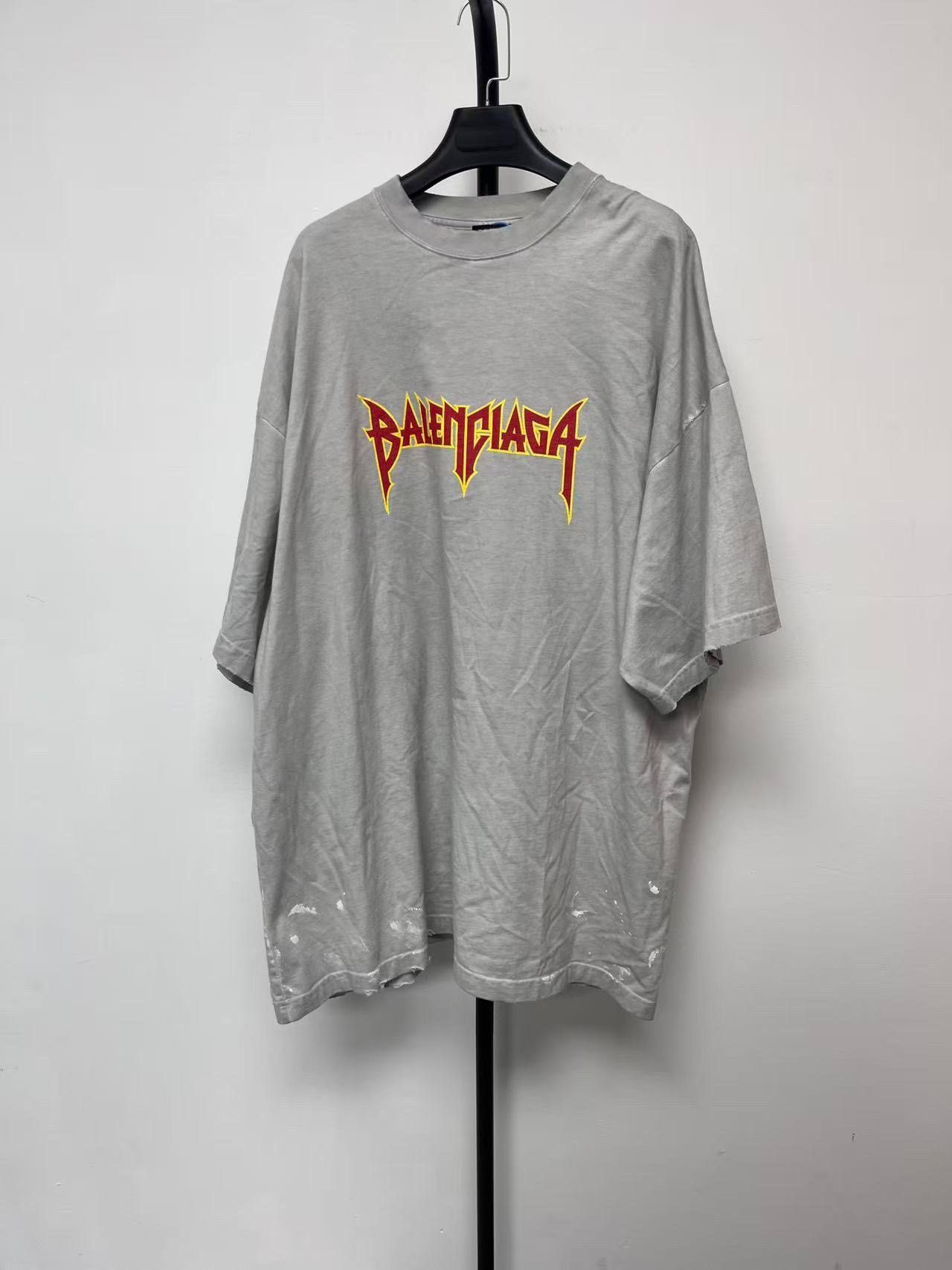 Balenciaga Balenciaga Metallica Lightning Print Crewneck T-Shirt Size US XL / EU 56 / 4 - 1 Thumbnail