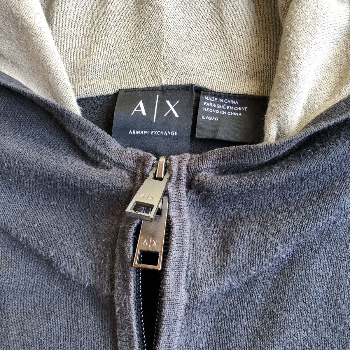 Armani Exchange Armani Exchange Logo Slevee Taped Ziphoodie Black Luxury Size US L / EU 52-54 / 3 - 11 Thumbnail
