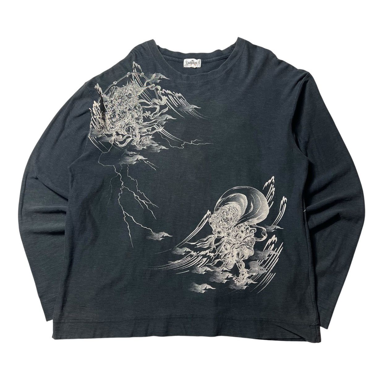 Japanese Brand Crazy Karakuri Tamashii Y2k Printed Beautiful Faded Shirt Size US XXL / EU 58 / 5 - 10 Thumbnail