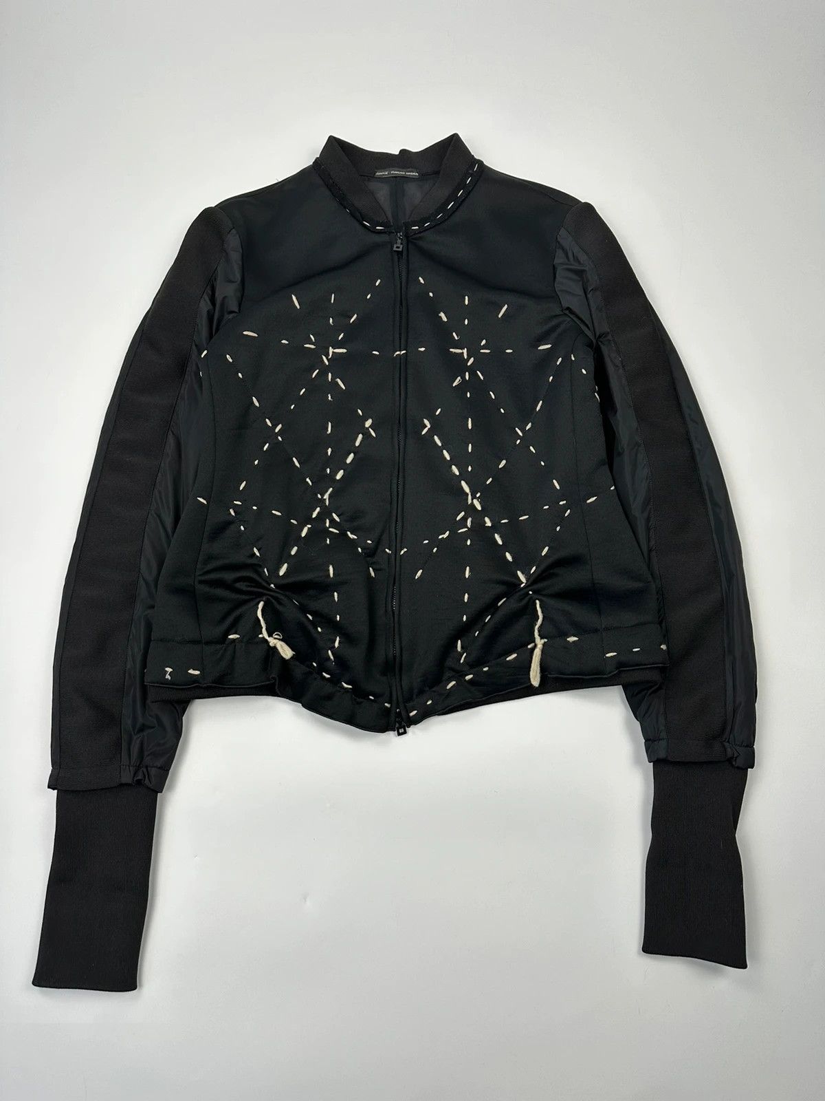 Marithe + Francois Girbaud Marithé Francois Girbaud Black White Stitched Sample Jacket Size L / US 10 / IT 46 - 1 Thumbnail