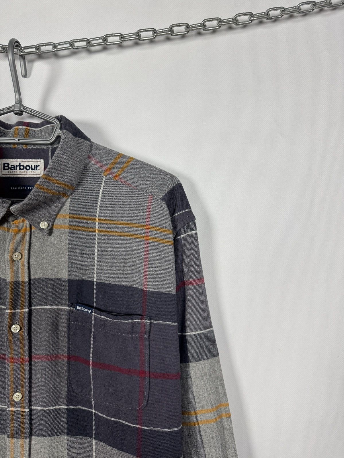Barbour Barbour Tailored Fit Long Sleeve Plaid Shirt Button Up XXL Size US XXL / EU 58 / 5 - 2 Thumbnail