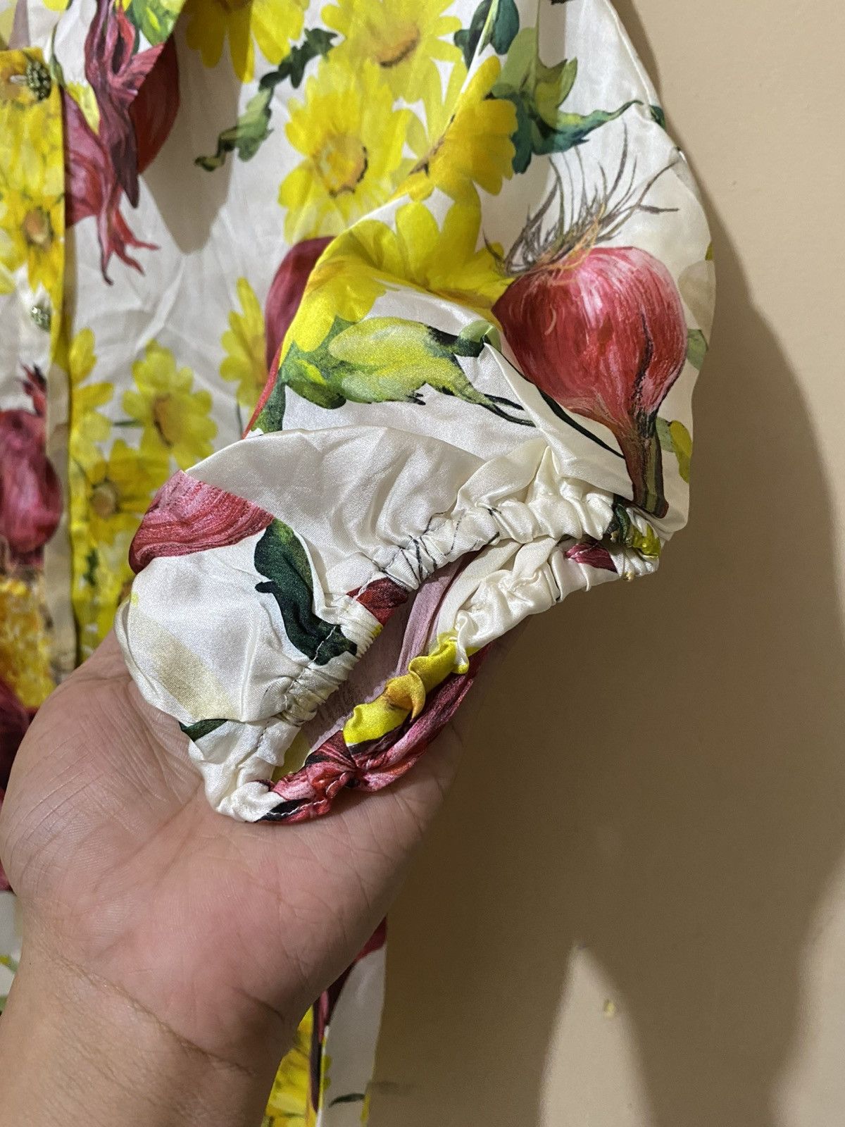 Dolce & Gabbana SS12 Dolce & Gabbana Onion Printed Silk Blouse “RUNWAY” Size S / US 4 / IT 40 - 5 Thumbnail