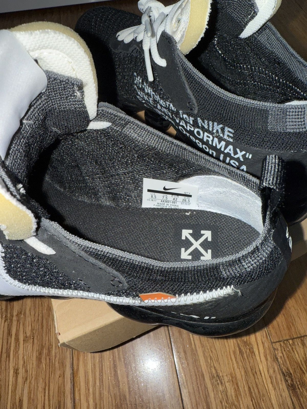 Nike × Off-White Nike X Off-White Vapormax Size US 8.5 / EU 41-42 - 3 Thumbnail
