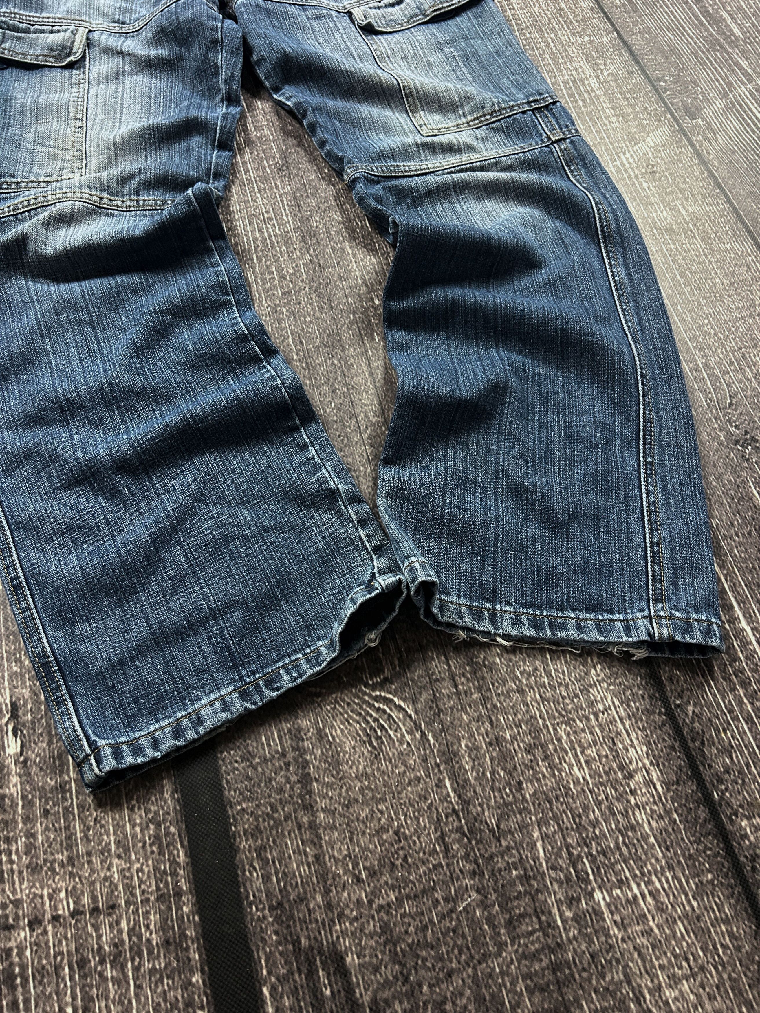 Vintage VTG Viennois Cargo Denim Jeans Y2K Multi Pocket Streetwear Size US 32 / EU 48 - 3 Thumbnail